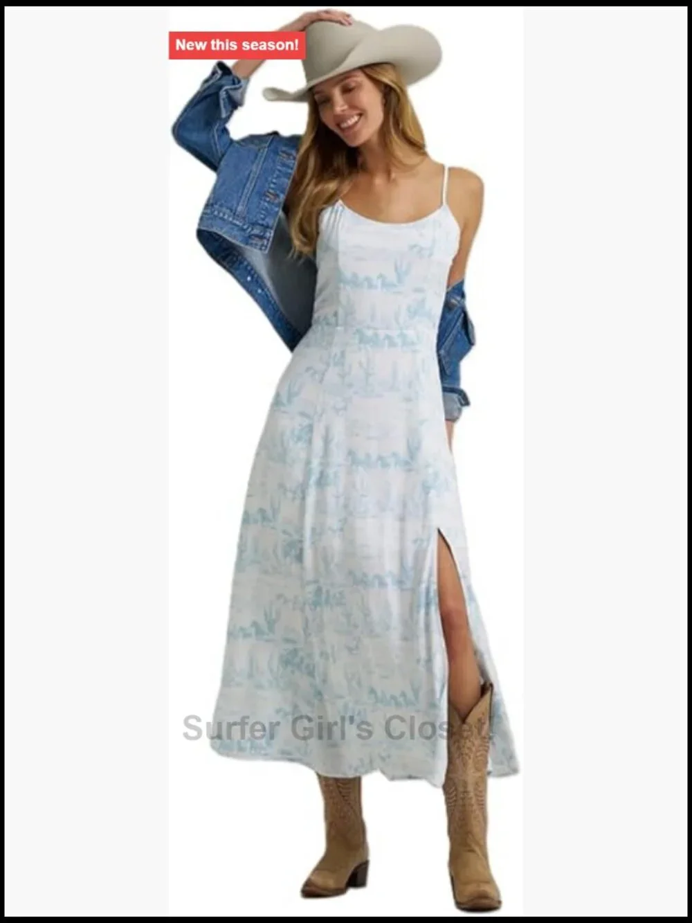 Wrangler Women's Western Tank Maxi Dress Country Toile